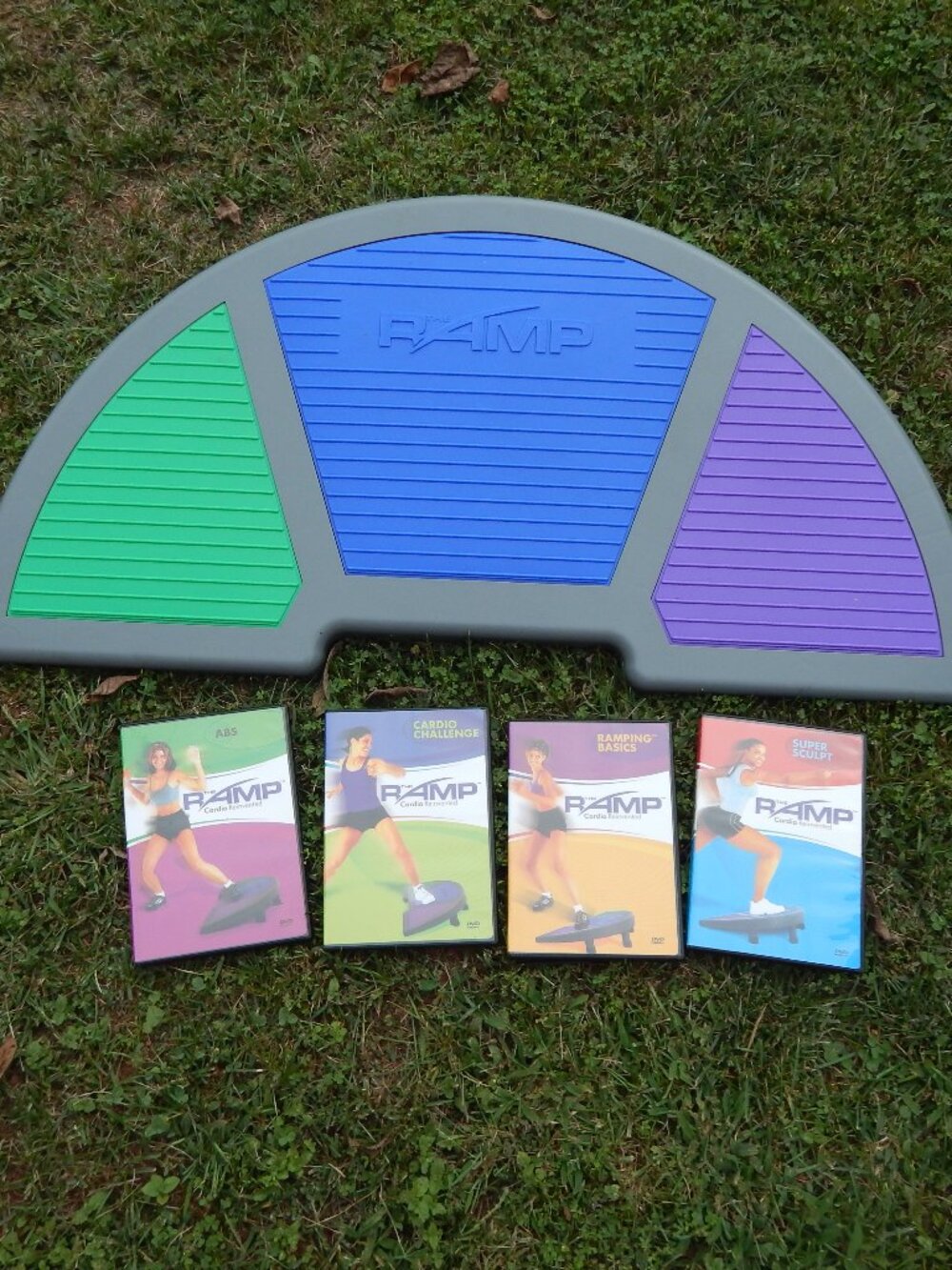 Sansone WALKBLASTER The Ramp Aerobic Step Stepper Cardio Exercise Riser & 4 DVDS